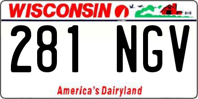 WI license plate 281NGV