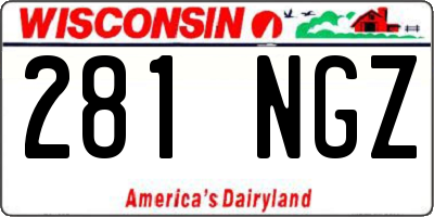 WI license plate 281NGZ