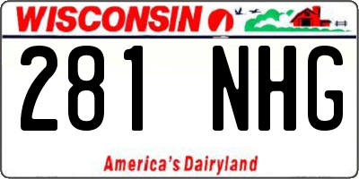 WI license plate 281NHG