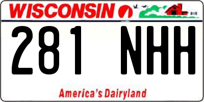 WI license plate 281NHH