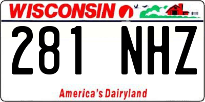 WI license plate 281NHZ