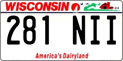WI license plate 281NII