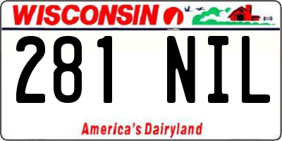 WI license plate 281NIL