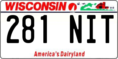 WI license plate 281NIT