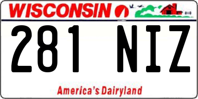 WI license plate 281NIZ