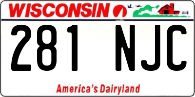 WI license plate 281NJC