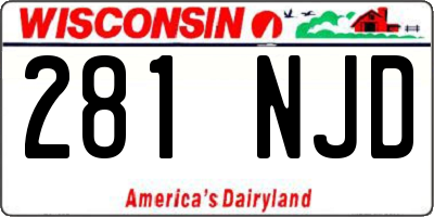 WI license plate 281NJD