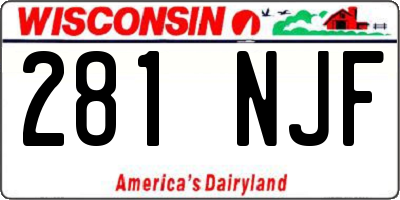 WI license plate 281NJF
