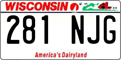 WI license plate 281NJG