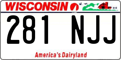 WI license plate 281NJJ