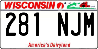 WI license plate 281NJM