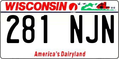 WI license plate 281NJN