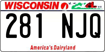 WI license plate 281NJQ