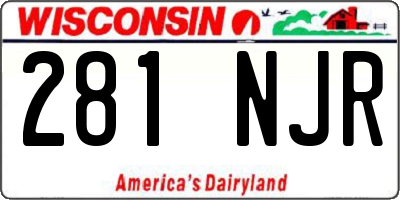 WI license plate 281NJR