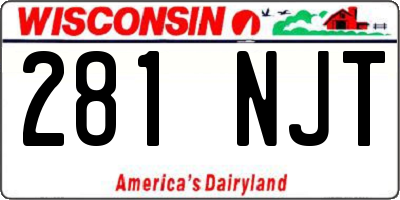 WI license plate 281NJT