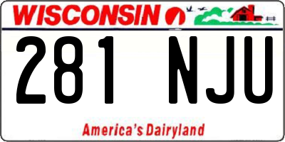 WI license plate 281NJU