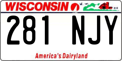 WI license plate 281NJY