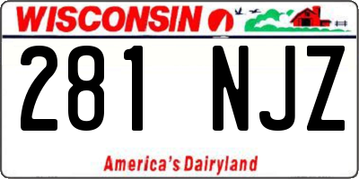WI license plate 281NJZ