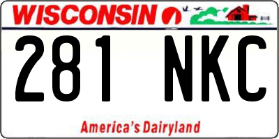 WI license plate 281NKC