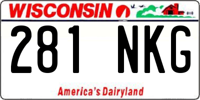 WI license plate 281NKG