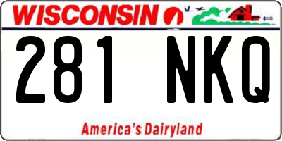WI license plate 281NKQ