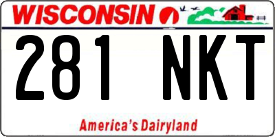 WI license plate 281NKT