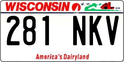WI license plate 281NKV