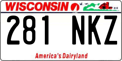 WI license plate 281NKZ