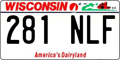 WI license plate 281NLF