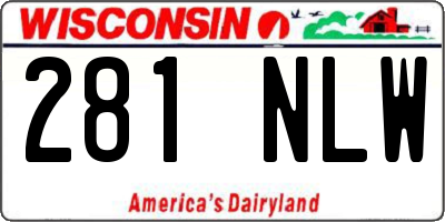WI license plate 281NLW