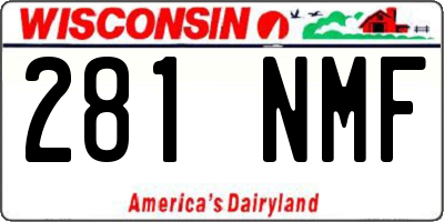 WI license plate 281NMF