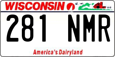 WI license plate 281NMR