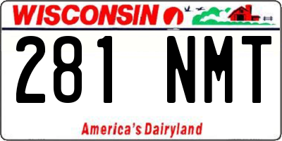 WI license plate 281NMT