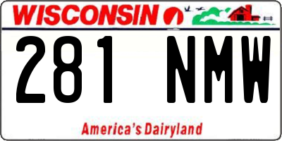 WI license plate 281NMW