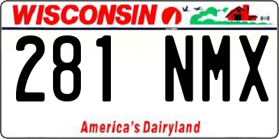 WI license plate 281NMX