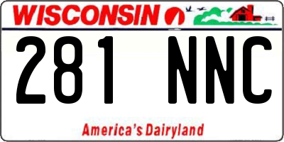WI license plate 281NNC