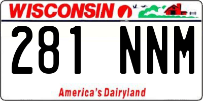 WI license plate 281NNM