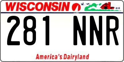 WI license plate 281NNR