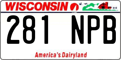 WI license plate 281NPB