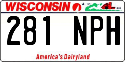 WI license plate 281NPH