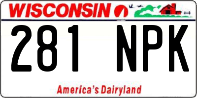 WI license plate 281NPK