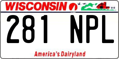 WI license plate 281NPL