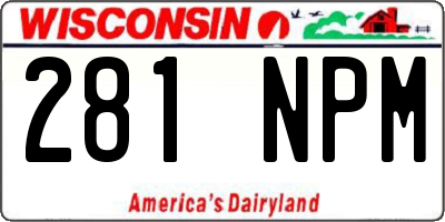 WI license plate 281NPM
