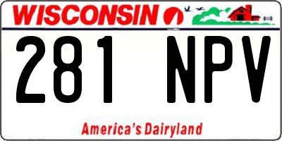 WI license plate 281NPV