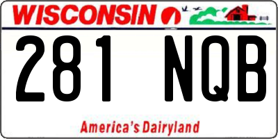 WI license plate 281NQB