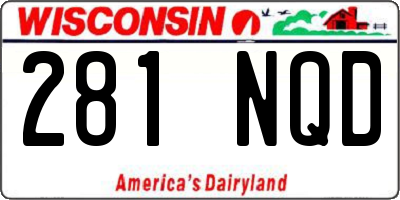 WI license plate 281NQD