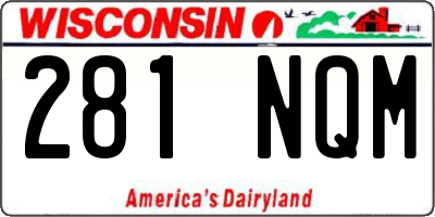WI license plate 281NQM
