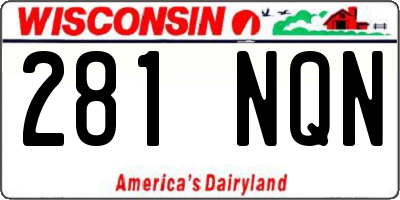 WI license plate 281NQN