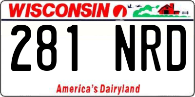 WI license plate 281NRD