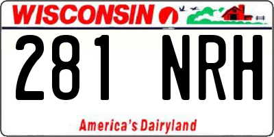 WI license plate 281NRH